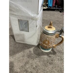 Tribute To The Wild West Stein.  Hand Crafted In Brasil For Avon Products 1993